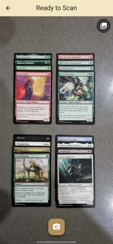 Ready to scan screen (light mode)